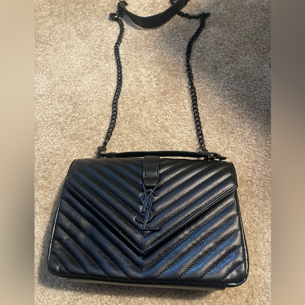 Black Quilted Leather Crossbody Bag
